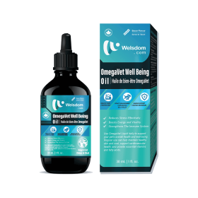 Omegavet Well Being Oil for Dogs and Cats Natural Omega Fatty Acids for Healthy Coat Skin and Joints
